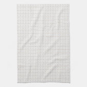 Een witte achtergrond met een bruin patroon erop theedoek (Verticaal)