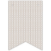 Een witte achtergrond met een bruin patroon erop vlaggetjes (Tweede vlag)