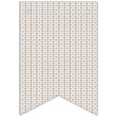 Een witte achtergrond met een bruin patroon erop vlaggetjes (Eerste vlag)