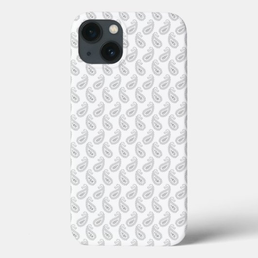 Een witte achtergrond met een patroon in het midde Case-Mate iPhone case (Achterkant)