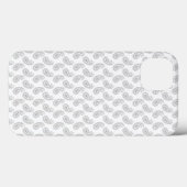 Een witte achtergrond met een patroon in het midde Case-Mate iPhone case (Achterkant (horizontaal))