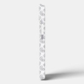 Een witte achtergrond met een patroon in het midde Case-Mate iPhone case (Achterkant / Links)