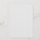 Een witte achtergrond met een patroon in het midde kaart (Voorkant / Achterkant)