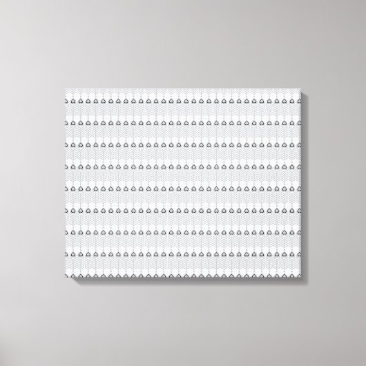 Een witte achtergrond met een patroon van cirkels canvas afdruk (Voorkant)