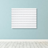 Een witte achtergrond met een patroon van cirkels canvas afdruk (Insitu (Houten vloer))