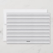 Een witte achtergrond met een patroon van cirkels feestdagenkaart (Achterkant)