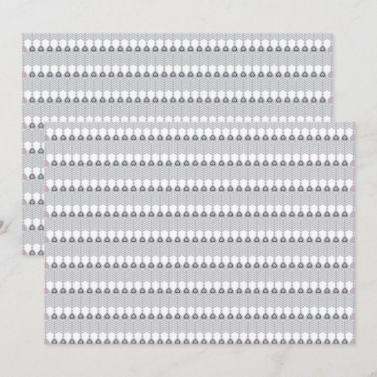 Een witte achtergrond met een patroon van cirkels programmakaart (Voorkant / Achterkant)