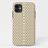 Een witte achtergrond met een patroon van groene b Case-Mate iPhone case (Achterkant)