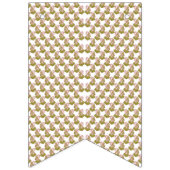 een witte achtergrond met een patroon van groene b vlaggetjes (Derde vlag)