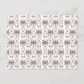 Een witte achtergrond met een rood patroon erop briefkaart (Voorkant)