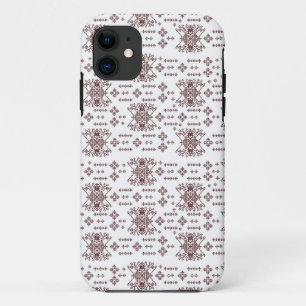 Een witte achtergrond met een rood patroon erop Case-Mate iPhone case