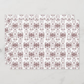 Een witte achtergrond met een rood patroon erop feestdagenkaart (Voorkant / Achterkant)