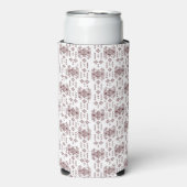 Een witte achtergrond met een rood patroon erop seltzer blikjeskoeler (Seltzer Voorkant)