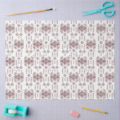 Een witte achtergrond met een rood patroon erop tissuepapier (Craft)