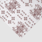 Een witte achtergrond met een rood patroon erop tissuepapier (Detail)