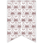 Een witte achtergrond met een rood patroon erop vlaggetjes (Tweede vlag)