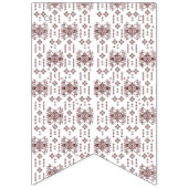 Een witte achtergrond met een rood patroon erop vlaggetjes (Eerste vlag)