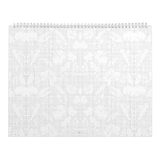 Een witte achtergrond met een speelse opstelling kalender (Hoes)