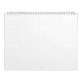 Een witte achtergrond met een speelse opstelling kalender (Hoes)