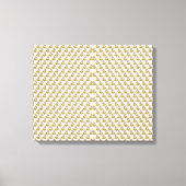 Een witte achtergrond met groene bladeren erop canvas afdruk (Voorkant)