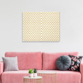 Een witte achtergrond met groene bladeren erop canvas afdruk (Insitu (Woonkamer))