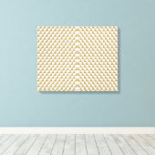 Een witte achtergrond met groene bladeren erop canvas afdruk (Insitu (Houten vloer))