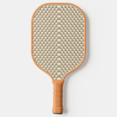 Een witte achtergrond met groene bladeren erop pickleball paddle (Achterkant)