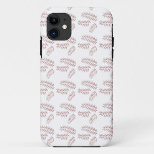 Een witte achtergrond met roze bladeren erop Case-Mate iPhone case