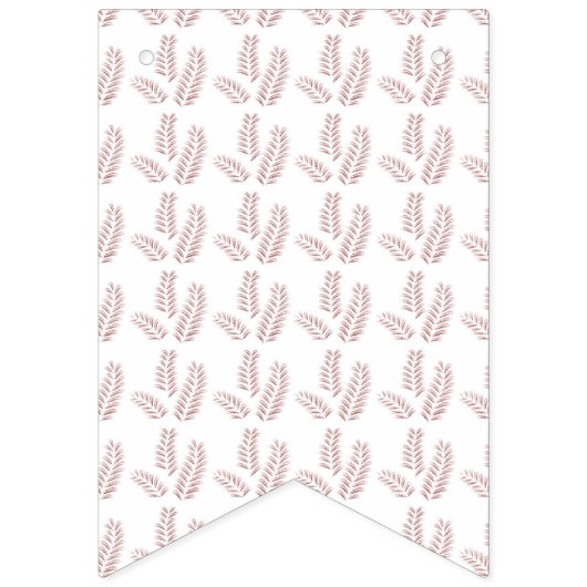 Een witte achtergrond met roze bladeren erop vlaggetjes (Tweede vlag)