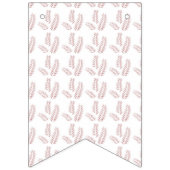 Een witte achtergrond met roze bladeren erop vlaggetjes (Eerste vlag)