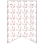 Een witte achtergrond met roze bladeren erop vlaggetjes (Derde vlag)