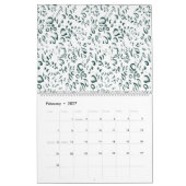 Een witte achtergrond met veel druppels water kalender (Feb 2027)