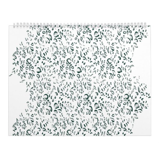 Een witte achtergrond met veel druppels water kalender (Hoes)