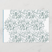 Een witte achtergrond met veel druppels water programmakaart (Achterkant)