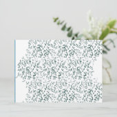 Een witte achtergrond met veel druppels water programmakaart (Staand voorkant)