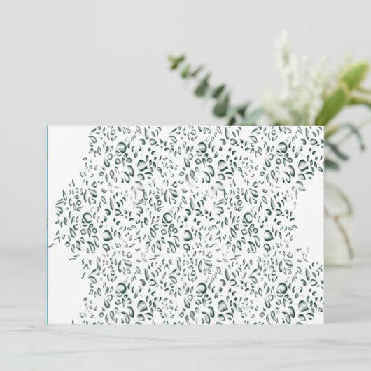 Een witte achtergrond met veel druppels water programmakaart (Staand voorkant)