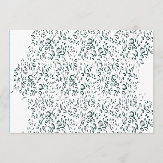 Een witte achtergrond met veel druppels water programmakaart (Voorkant)