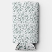 Een witte achtergrond met veel druppels water seltzer blikjeskoeler (Voorkant)