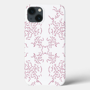 Een witte achtergrond met veel rode lijnen Case-Mate iPhone case