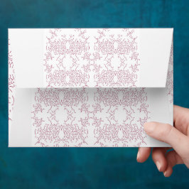 een witte achtergrond met veel rode lijnen envelop