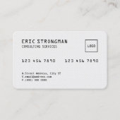 Een witte creditcard visitekaartje (Voorkant)