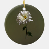 Een Witte Daisy Keramisch Ornament (Achterkant)