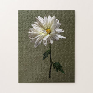Een Witte Daisy Legpuzzel