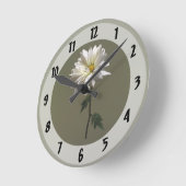 Een Witte Daisy Ronde Klok (Hoek)