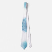 Een witte das met zachte blauwe aquarel  (Voorkant)