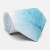 Een witte das met zachte blauwe aquarel  (Opgerold)