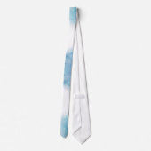 Een witte das met zachte blauwe aquarel  (Achterkant)