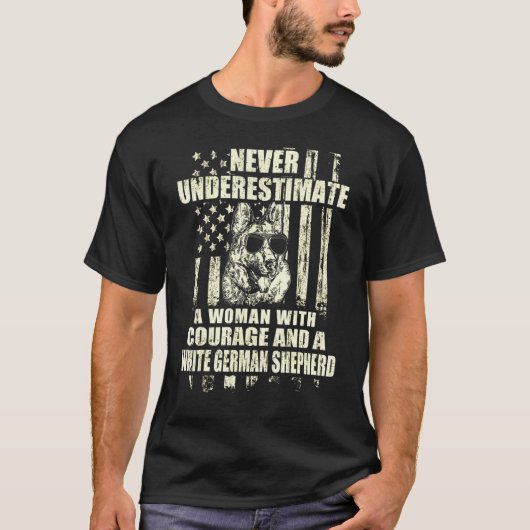 Een witte Duitse herder T-shirt (Voorkant)