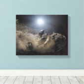 Een witte dwergster canvas afdruk (Insitu (Houten vloer))