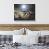 Een witte dwergster canvas afdruk (Insitu (Slaapkamer))